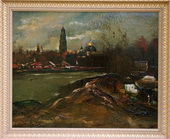 Вид на Лавру. Холст, масло, 80х100, 1984 г.