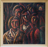 После работы. Холст, масло, 130х130, 1968 г.