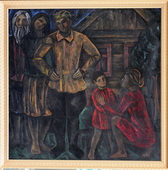 Семья солдата. Холст, масло, 150х150, 1973 г.