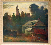 Вечер у Лавры. Холст, масло, 100х110, 1996 г.