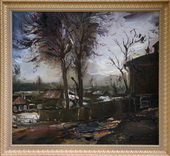 Сквозь деревья. Холст, масло, 100х110, 1984 г.