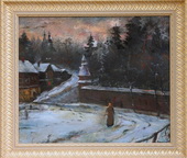 Зимний вечер. Холст, масло, 62х74, 1996 г.