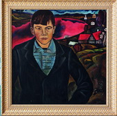 Портрет мальчика. Холст, масло, 74х74, 1990 г.