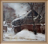Дом. Зима. Холст, масло, 98х107, 1987 г.