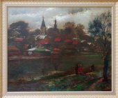 Дождливый день. Холст, масло, 90х110, 1988 г.