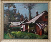 Двор. Холст, масло, 90х110, 1988 г.