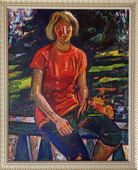 Портрет девушки. Холст, масло, 100х80, 1980 г.