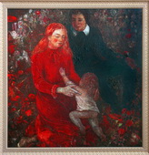 Молодая семья. Холст, масло, 120х120, 1972 г.