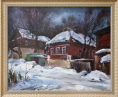 Овражный переулок. Холст, масло, 90х110, 1986 г.