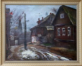 Пионерский проезд. Холст, масло, 90х116, 1987 г.