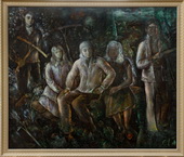 Молодежная бригада. Холст, масло, 160х190, 1974 г.