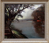 Озеро. Холст, масло, 70х80, 1987 г.