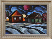 Деревня Кочещи. Карт., масло, 50х70,1968 г.