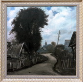 Улица в Переславле. Холст, масло, 90х90, 1987 г.